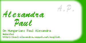 alexandra paul business card